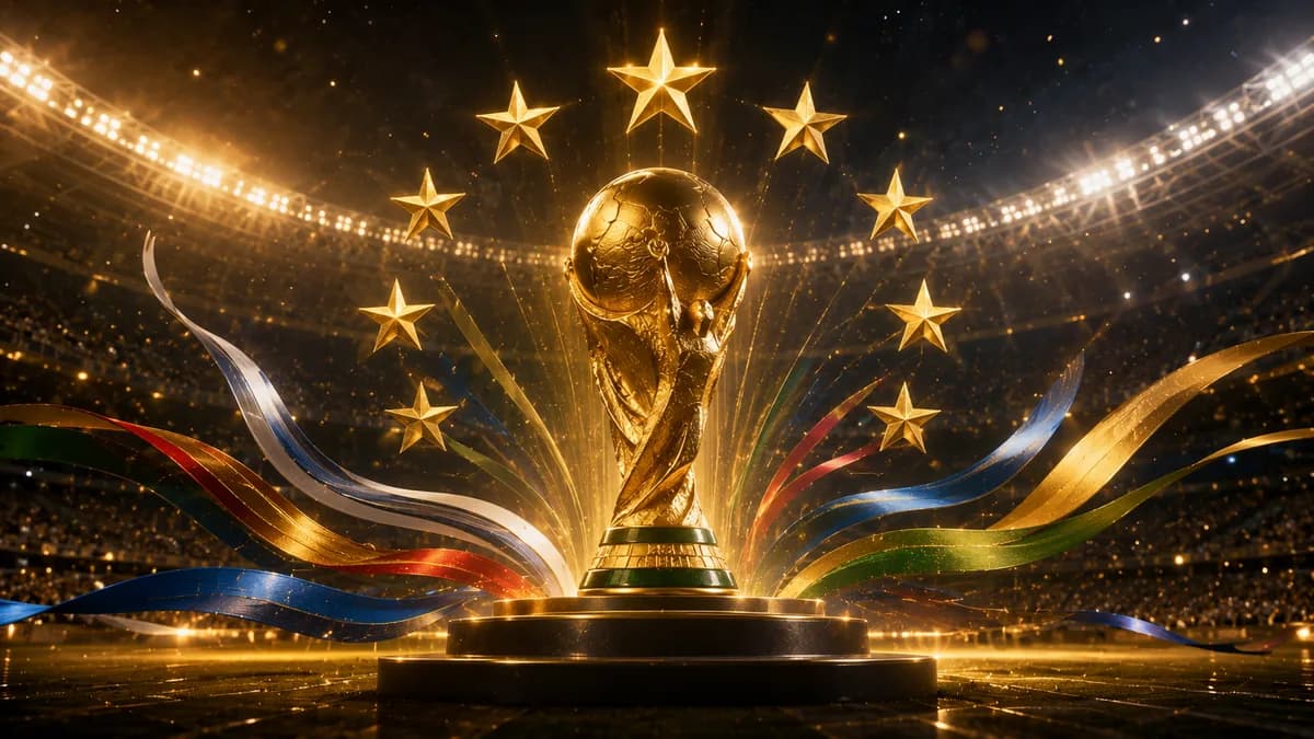 Ilustración del palmarés histórico de selecciones campeonas del mundo